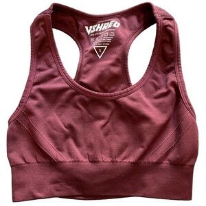 VSHRED Maroon Racerback Sports Bra Gym Activewear Size Small EUC #1182